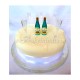 Champagne Bottle Shape Wax Candles for Birthday Parties