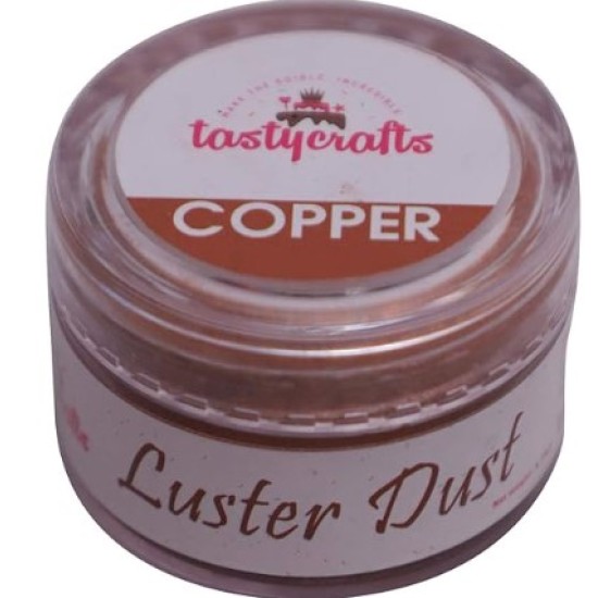 Tasty crafts Luster Dust | COPPER  Pearl Dust | Edible Product for Cake Décor | Sparkling Effect | topping | Glittering Shiner Dust | For Decorative 