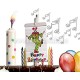 Party Plus Latest Musical and Surprise Banner Happy Birthday Reusable Birthday Candle.