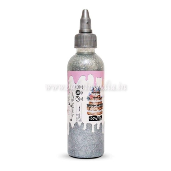 Confect Decorating Drip - Shimmering Silver - 110 ml