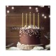 Golden Metallic Candle Pack of 6 pcs for Cake