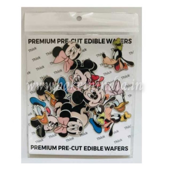 Tastycrafts Pre-Cut Wafer Paper | Stick-on Cake decor | Micky Mouse | Small – 20Pcs (Pack of 1)