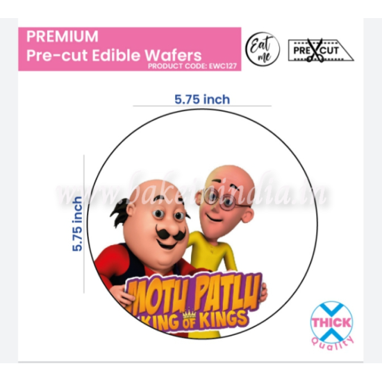 Tastycrafts Pre-Cut Wafer Paper | Stick-on Cake décor | Motu Patlu