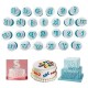 26pcs Push Easy Mini Lower Case Alphabet Letter Cookie Cutter Fondant Cutters