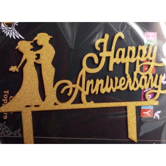 Happy Anniversary Cake Topper/ Pack of 1