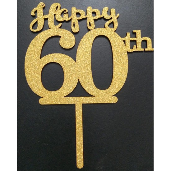 Happy 60th  Anniversary \Birthday Cake topper