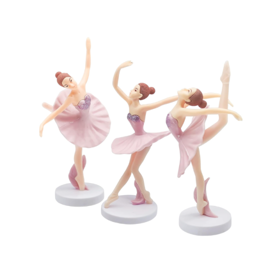 3Pcs Dancing Ballerina Girl Figurine