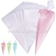 Disposable Icing Piping Bags for Cream Cake Pastry Cupcake Decoration Transparent (Pack of 100) ( Medium (30 x 21 ) cm)