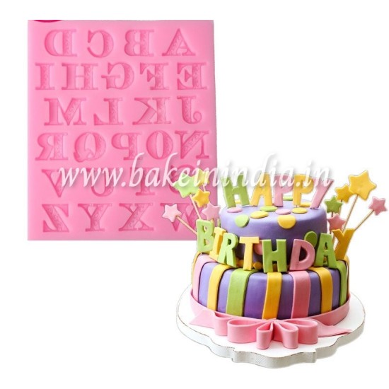 3D Alphabet Silicon Fondant Mould