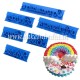 6Pcs Cookie/Fondant Cutters Letters Printing Mold for Cake Decorations and Different Design Impressions