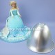 Doll Shape Cake Mould/Tin, Barbie Cake Mould, Frock/Wedding Dress Shape, Aluminium, Large Size