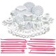 47 Piece Fondant Cake Cookie Plunger Cutter Sugarcraft Flower Leaf Butterfly Heart Shape Decorating Mold