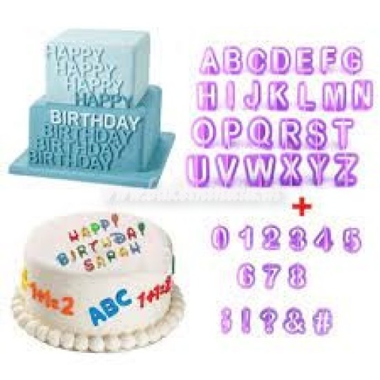 Alphabet Letter & Number Cutters for Cookies and Fondant (40 Pcs Set)