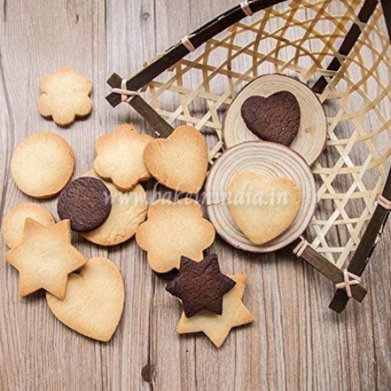 12Pcs/Set Stainless Steel Heart Flower Round Star Biscuit and Fondant Cutters