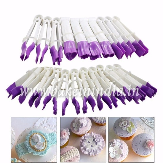 10 Pieces Set Different Shapes Crimpers Fondant Cake Decoration