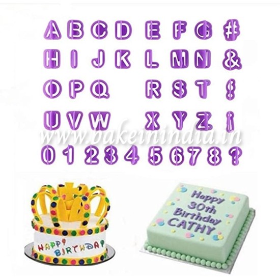 Alphabet Letter & Number Cutters for Cookies and Fondant (40 Pcs Set)