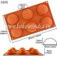 6-Cavity Half Circle Baking Mould, Cake Baking Mould,