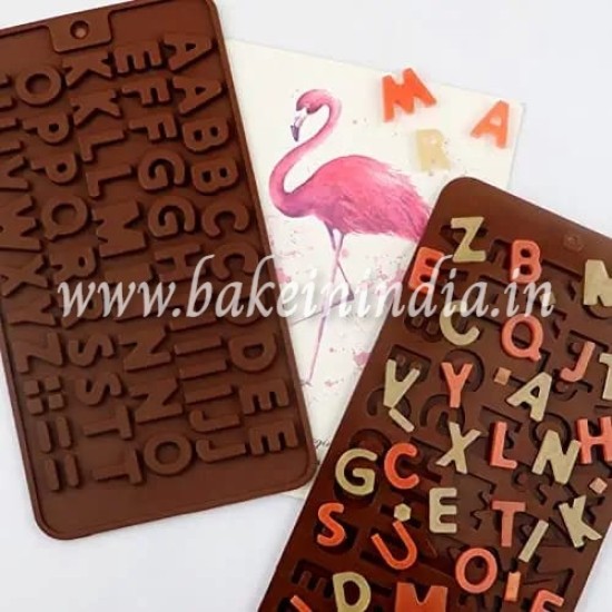 Alphabet Chocolate Silicon Mould for Garnishing