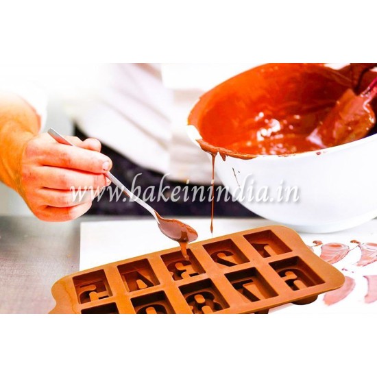 Number Shape Silicon Chocolate Mould For Cake Decoration.