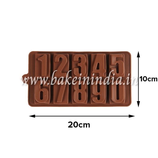 Number Shape Silicon Chocolate Mould For Cake Decoration.