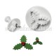 Cake Decor 2 Pieces Holly leaf Shape Plunger Cutters Fondant Tool