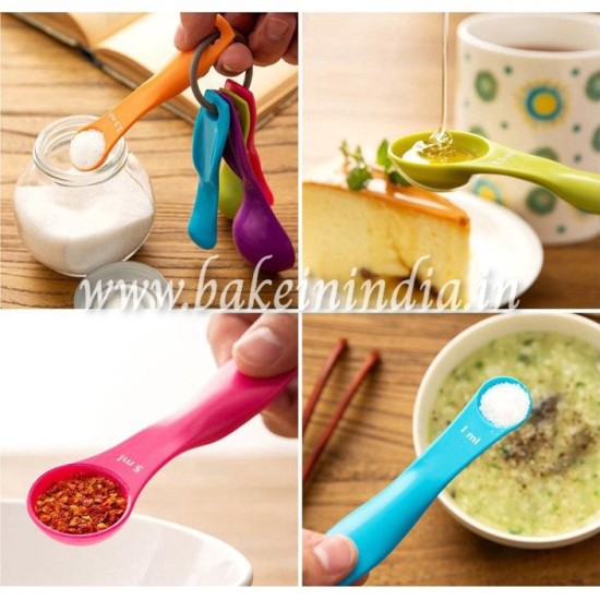 8pc Set Measuring Cups and Spoons (Random Colour)