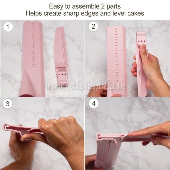 Adjustable Fondant Cake Scraper Icing Piping Cream Spatula Edges Smoother Baking Tool