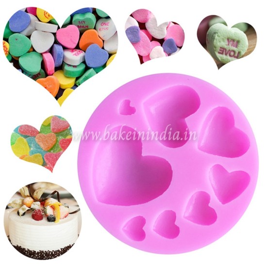 Heart Shaped Silicon Mold Fondant Cake Tool